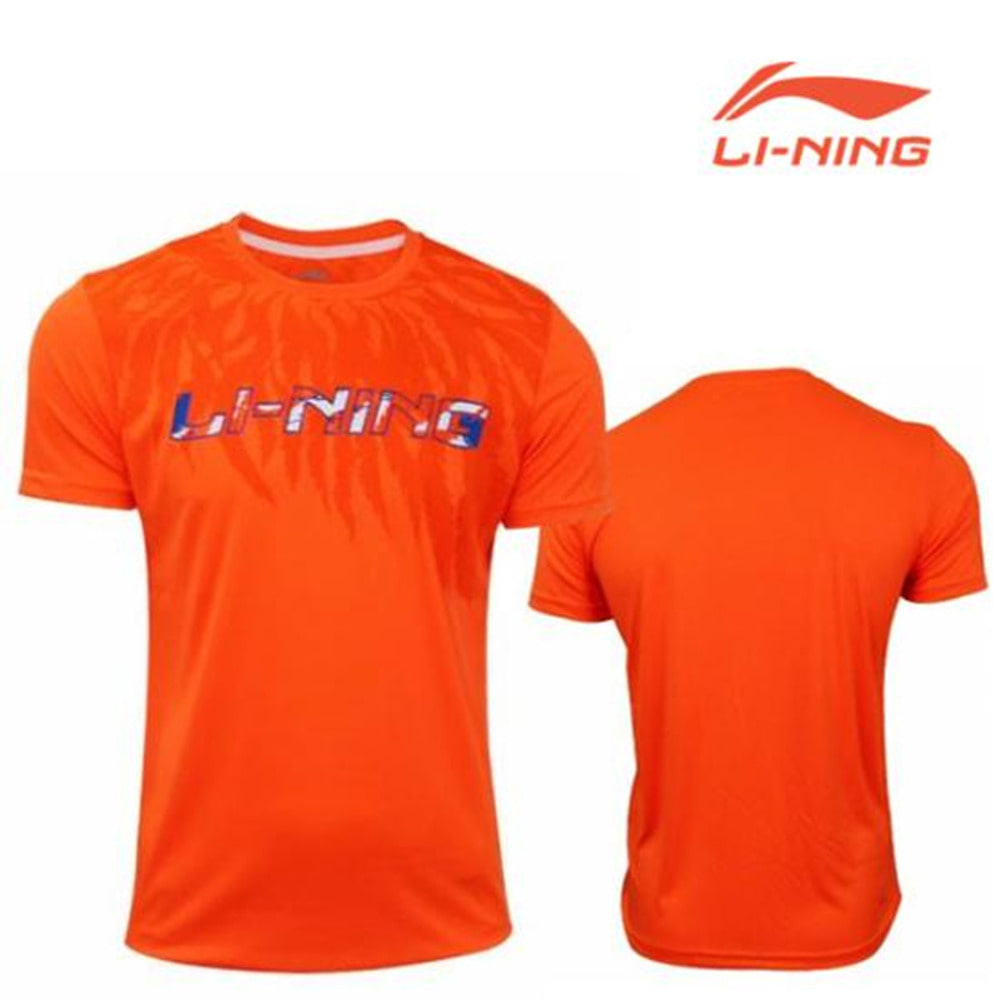 리닝 남성용 실내스포츠 기능성 라운드티셔츠 유니폼